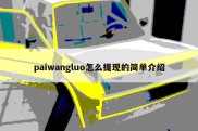 paiwangluo怎么提现的简单介绍